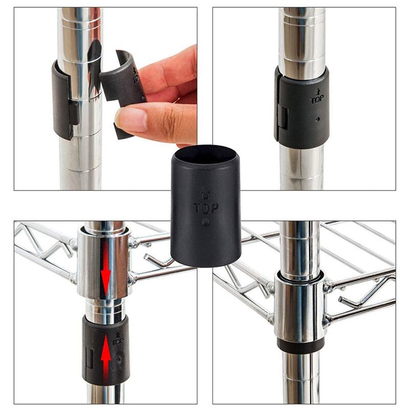 HLZS-Wire Shelf Clips 1 Inch-Wire Shelving Shelf Lock Clips Wire Shelving Shelf Lock Clips for Wire Shelving System 100 Pack