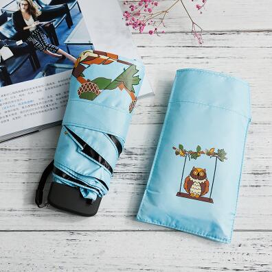 Mini Opvouwbare Paraplu met Etui, Compact en Lichtgewicht Mini Opvouwbare Paraplu met Etui, Compact en Lichtgewicht