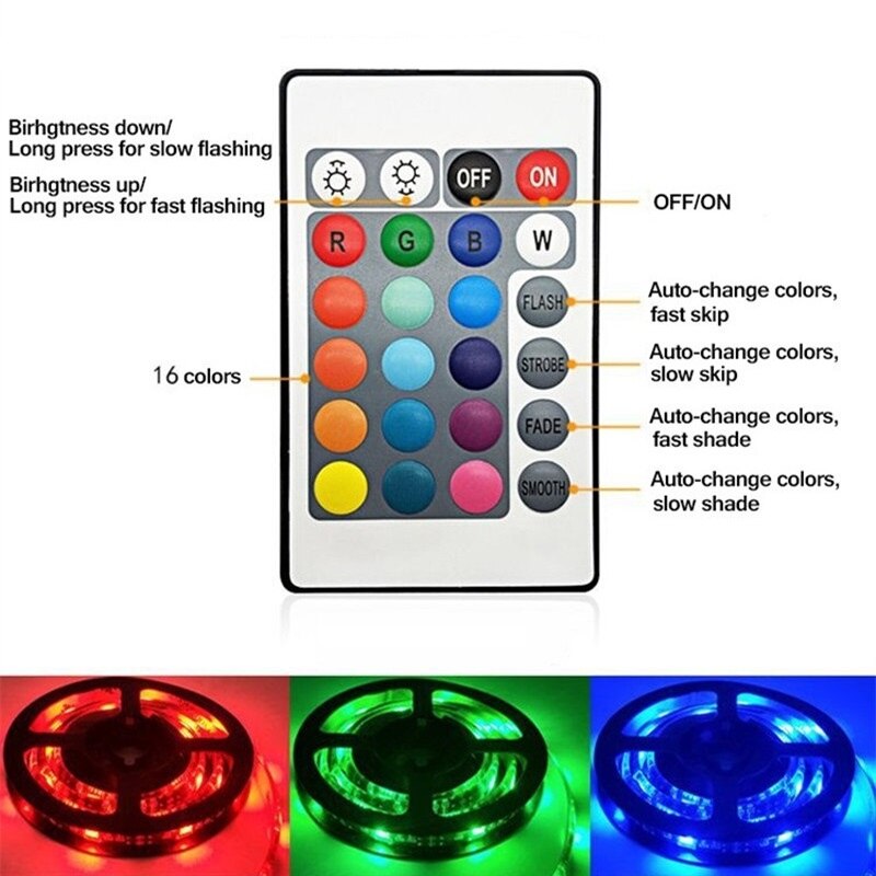 5-24v wifi led rgb controller med  ir 24 nøgle fjernbetjening 1 t 1/ 1 t 2 kabel led strip lys lamper pærer