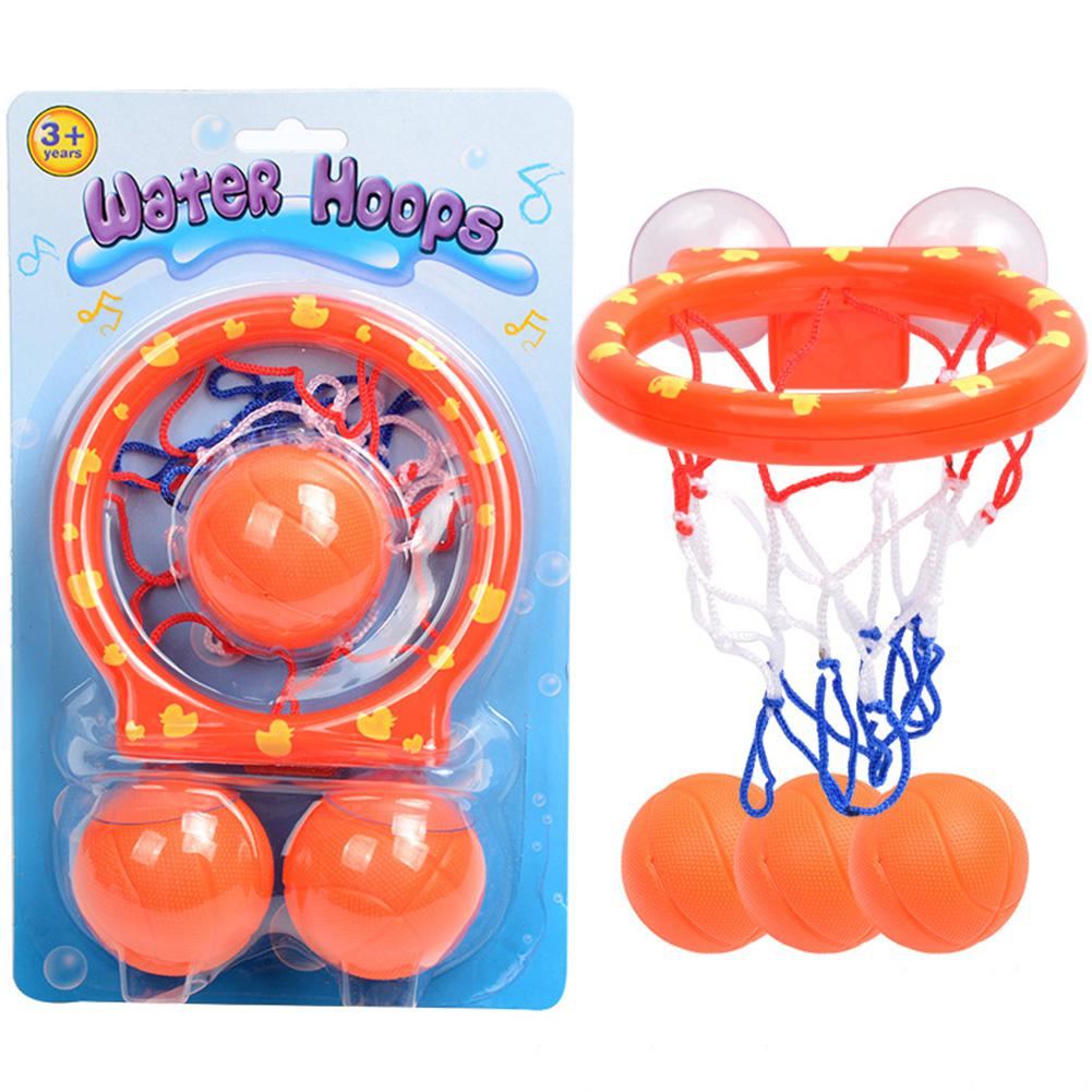 Kuulee Kids Water Toy Children Bathroom Basketball Pinch Sound Ball Boys Girls Bath Toy Suction Cups Easy Install Birthday: Default Title