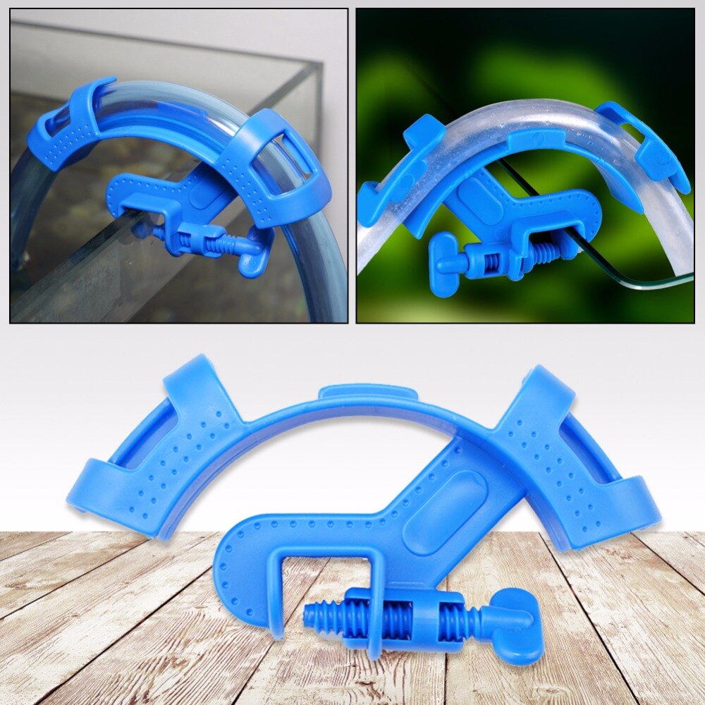 5Pcs Blue Fish Aquarium Filtration Water Pipe Fish Tank Filter Hose Holder For Mount Tube Tank Accessories