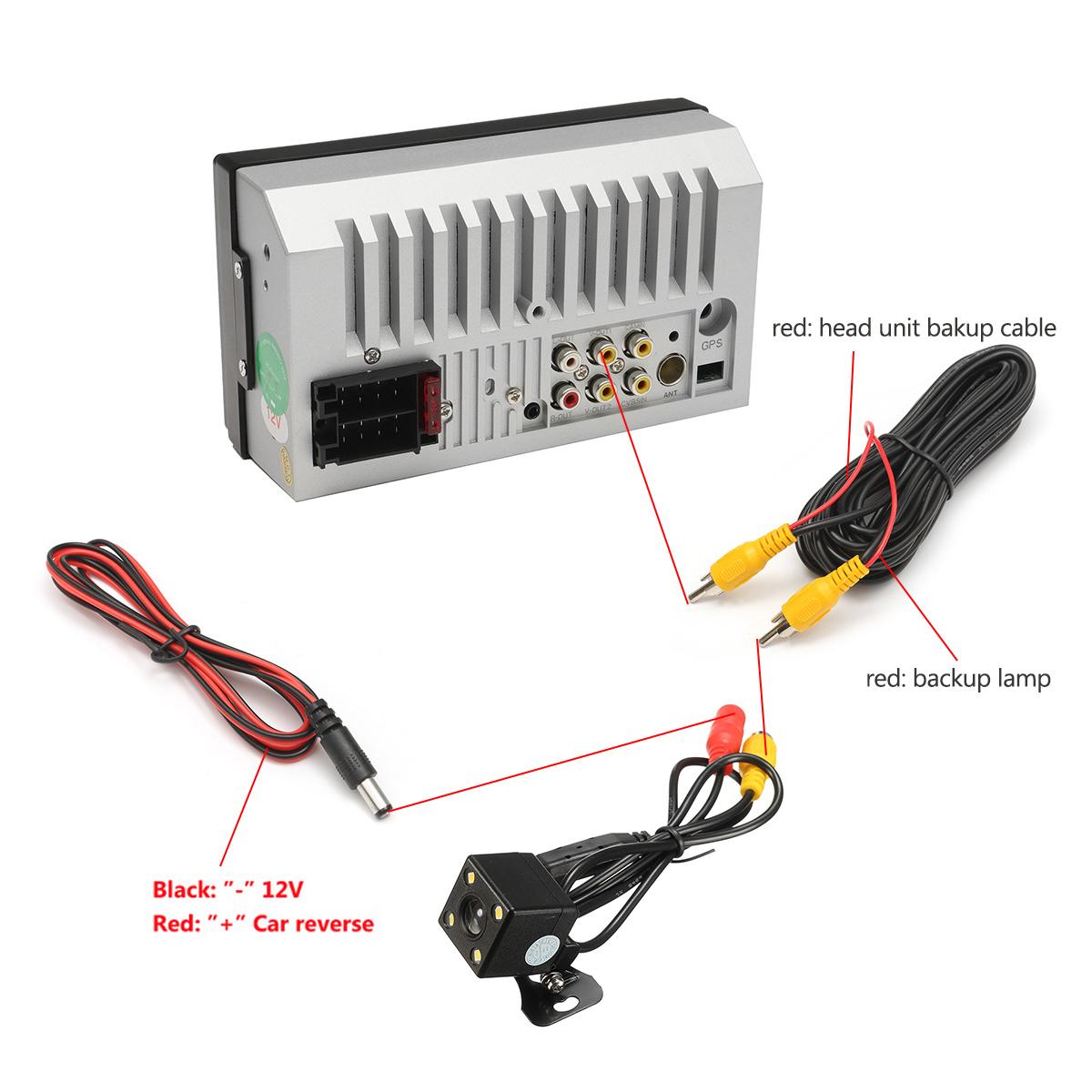 7 Inch 2 Din Auto Fm Stereo Radio MP3 Speler Hd Tft Touch Screen Auto Radio Bluetooth Auto Speler Night vision Achteruitrijcamera