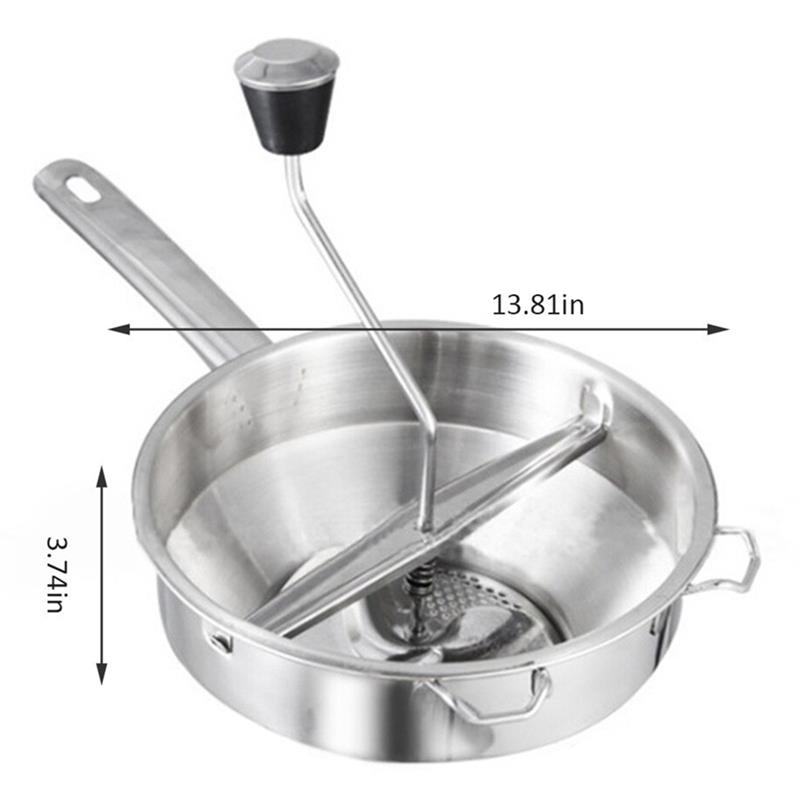 Machacadores de patatas, herramientas de cocina de acero inoxidable a presión, prensa de fruta y verdura, prensador de ajo, 1 ud.