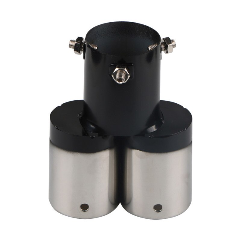 Car Stainless Steel Exhaust Trim Tip Double Muffler Pipe Tail Universal Fit