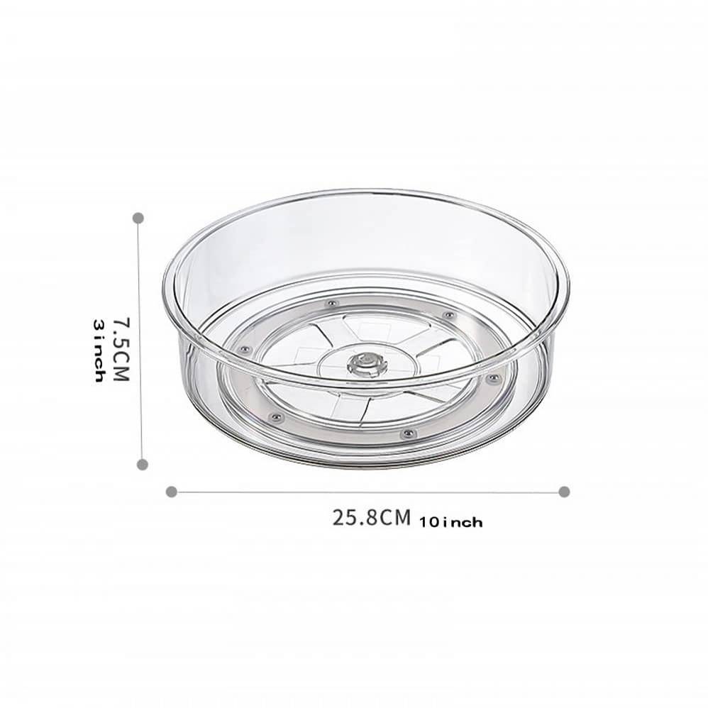 Armoire Rotative en Plastique pour Épices, Transparent, Colorable, pour Garde-Manger, Seau, Cuisine, Réfrigérateur, T1
