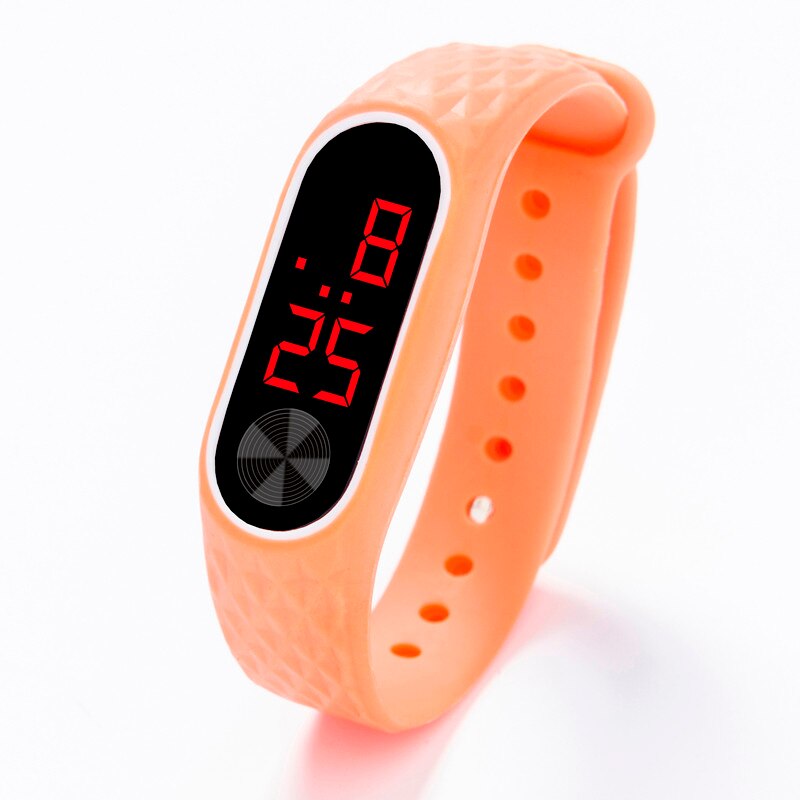 LED Digital Display Bracelet Watch Children's Students Silica Gel Sports Watch Digital Wristwatches часы женские наручные reloj: E