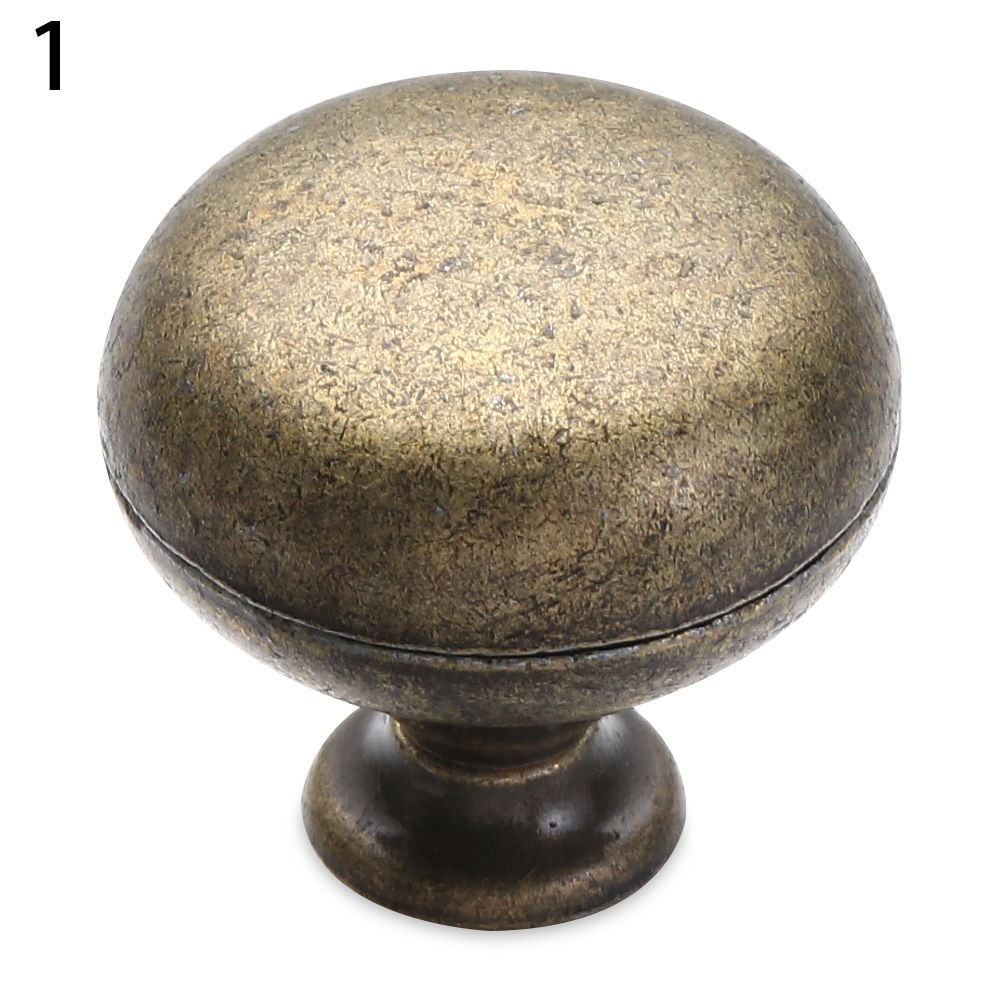 Boutons de poignée en forme de champignon Antique, rond, pour armoire, tiroir, armoire, vis, composant matériel de meuble de garde-robe, 1 pièce: 1