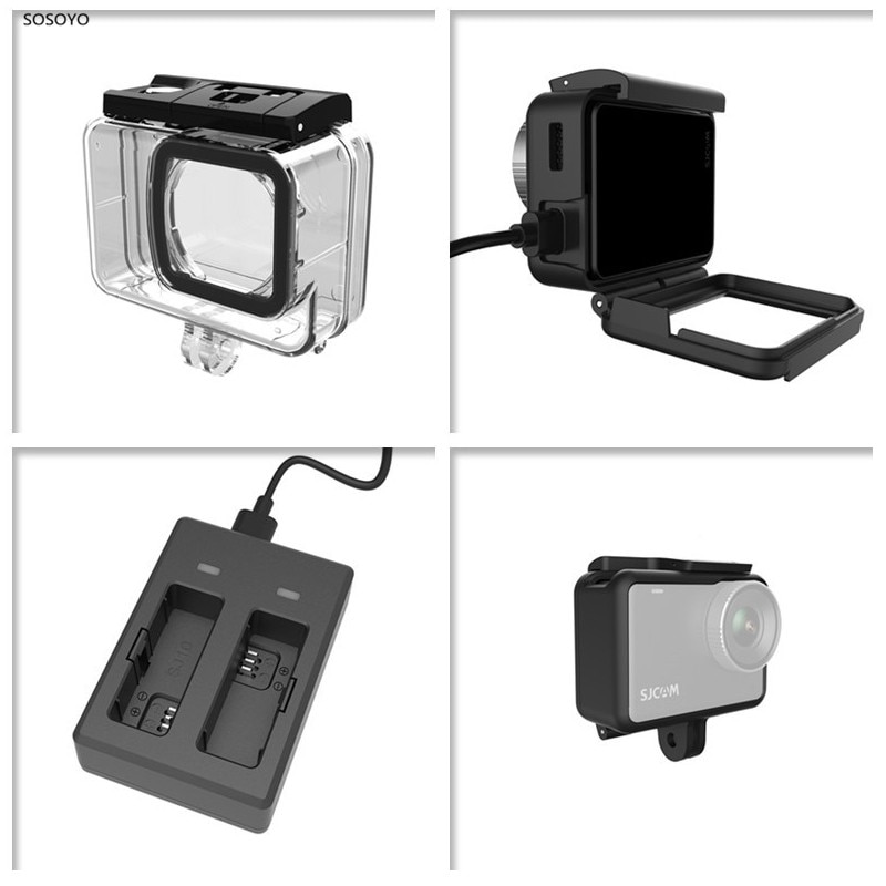 Waterproof Dive Case Charger Frame for SJCAM SJ10 Action Camera - Dual Battery Charger