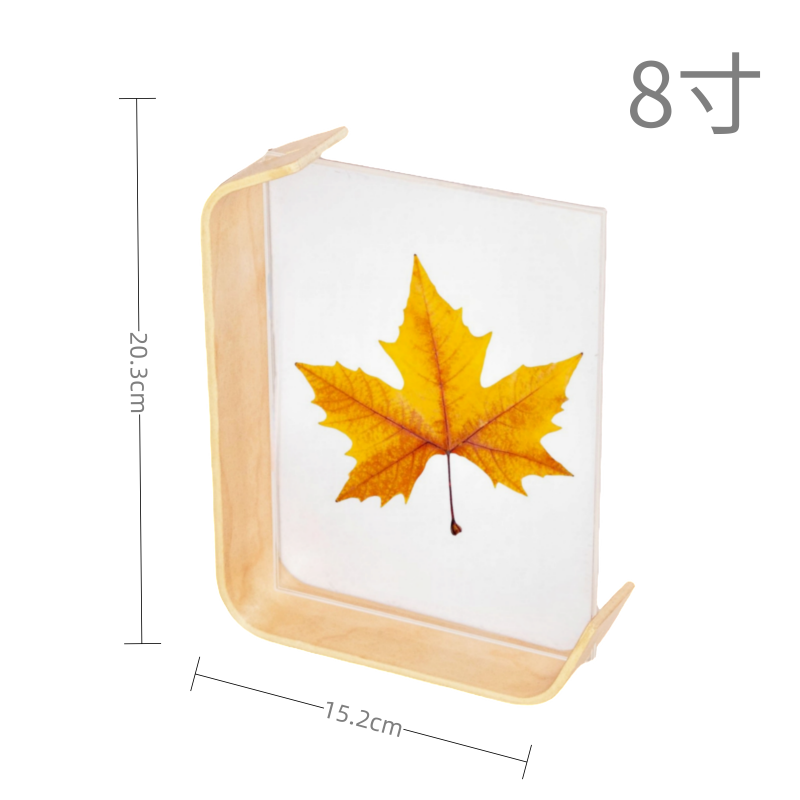 Marco de fotos transparente acrílico , marco de fotos de 6/7/8 pulgadas, tablero de exhibición de colección de sellos personalizados, decoración de escritorio para fotos: Blanco