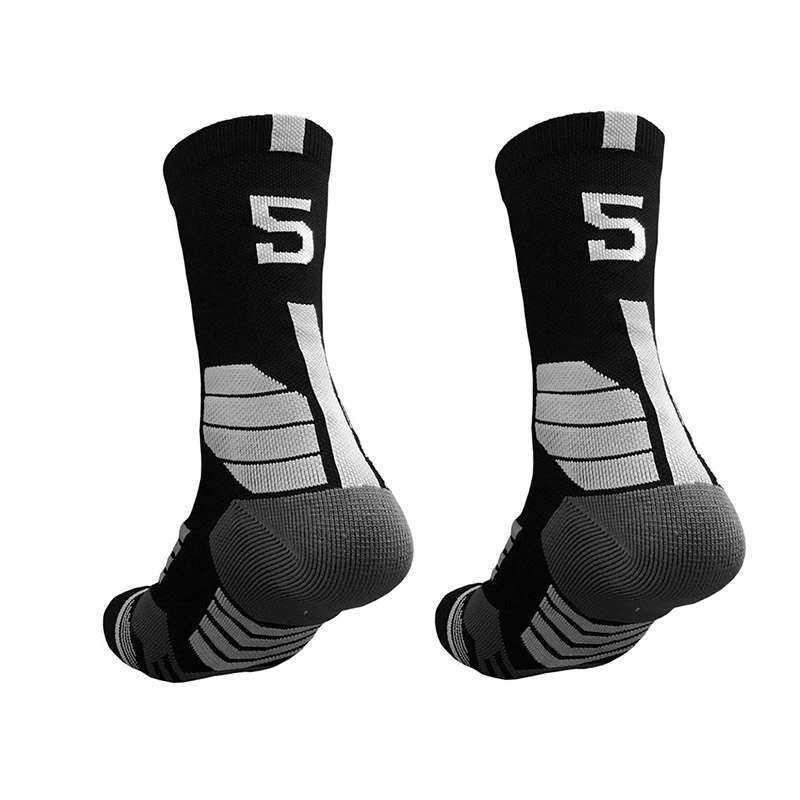 Elite Basketball Socken Männer Compression Radfahren Socken Mit Anzahl Männer Handtuch Bottom Außen Sport männer socken: Number 5