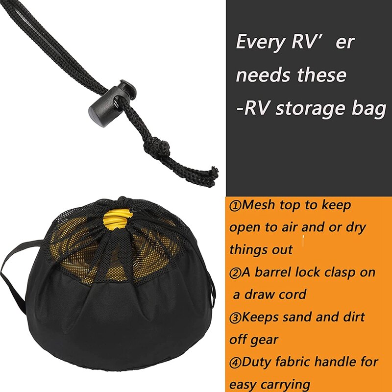 RV Hose Storage, Handy Garden Hose Bag, RV Equipment Storage Convenient Bag-Great Organizer for Water Hoses, Sewer Hoses
