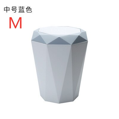 Modern Simple Home Rubbish Bin Trash Can Plastic Waste Rubbish Garbage Bin Wastebasket Trash Can Office Living Room: B