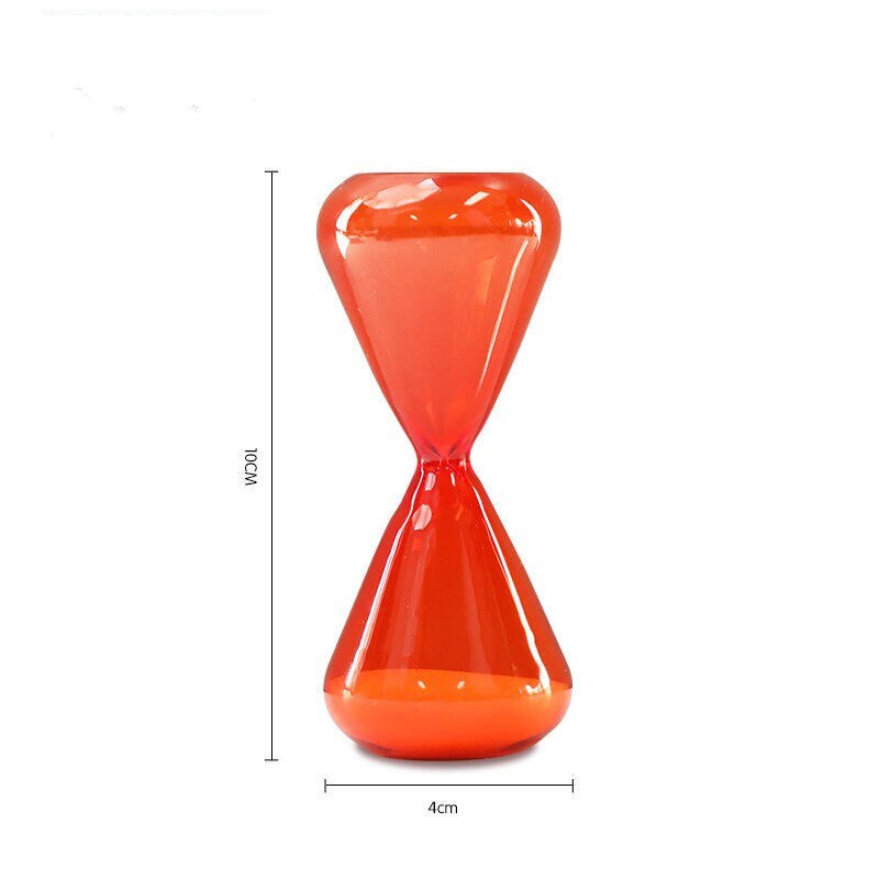 Reloj de arena de cristal naranja, cronógrafo con temporizador, cuenta atrás, de cumpleaños, decoración del hogar, 5/15/30 minutos