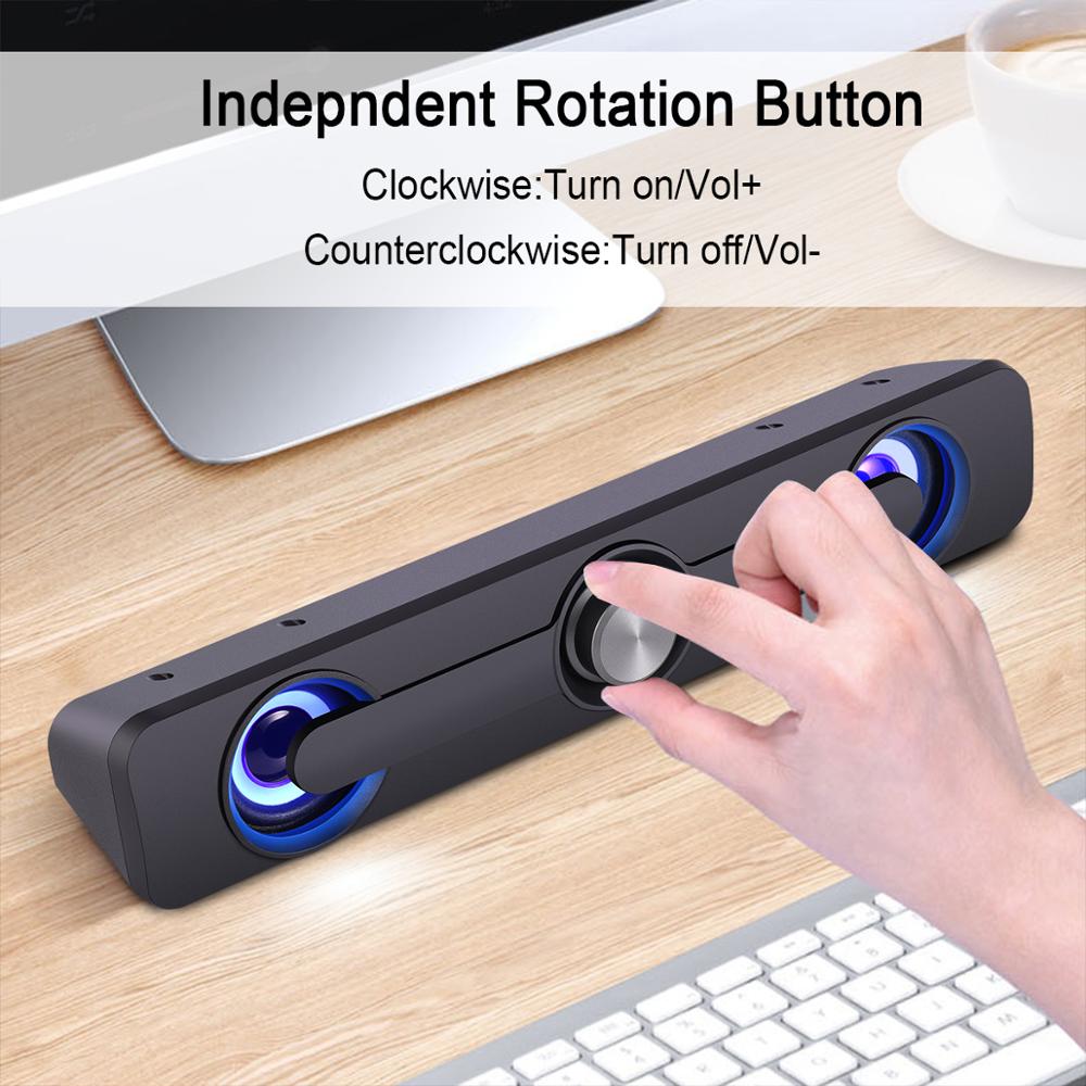 Wired Computer Speaker Bar Stereo Bass speaker Surround Sound Bluetooth Speaker For PC Laptop phone Tablet MP3 MP4