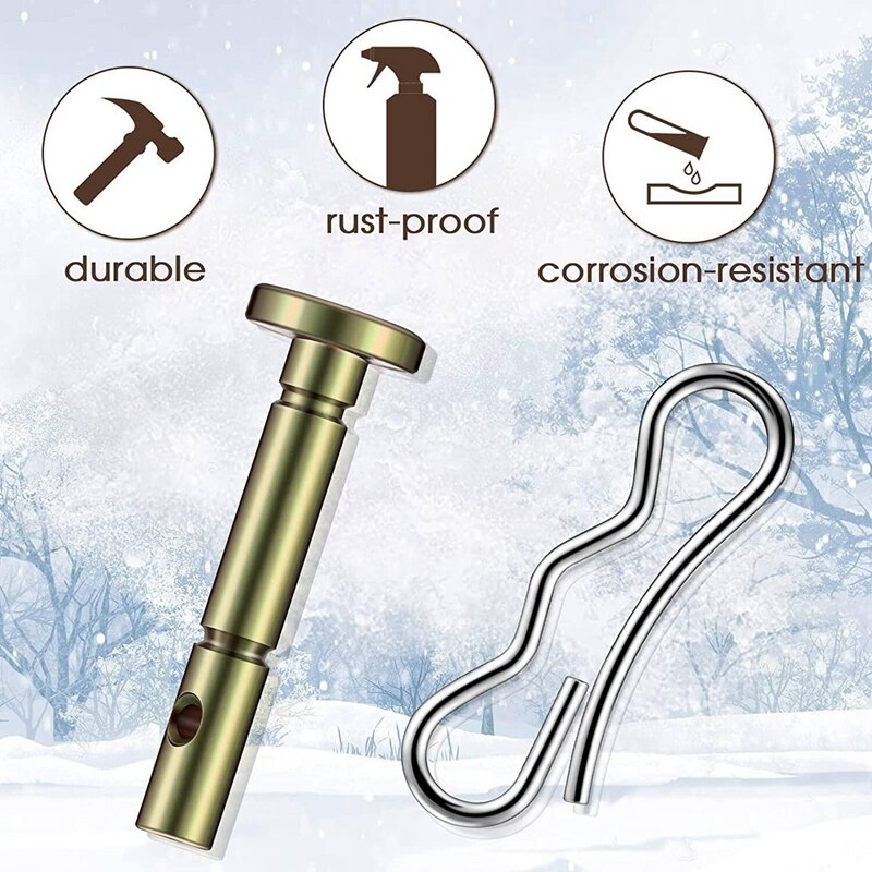 10PCS Shear Pin And Split Pin Kit For Snow Blower Shear Pin 738-04124A And 714-04040
