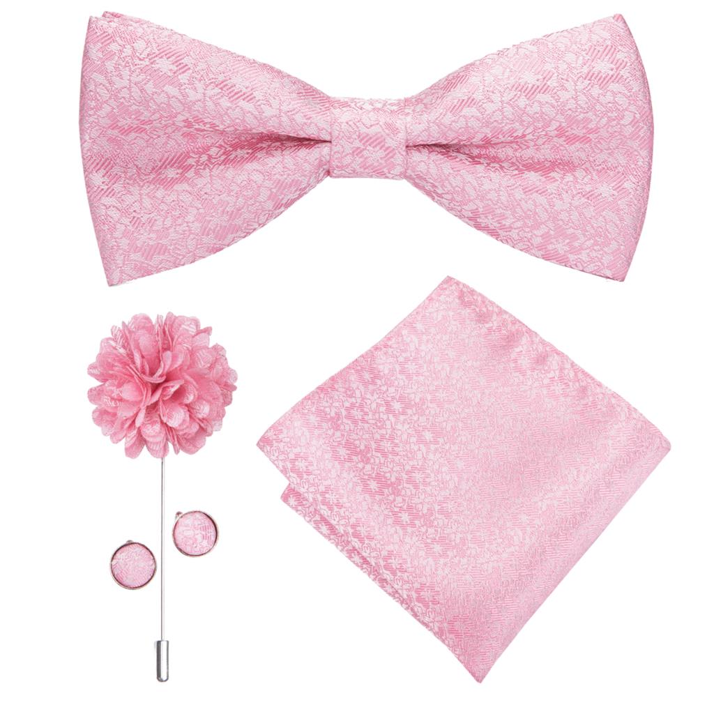 Høytstående silkesløyfe til menn, lommetørkle, mansjettknapper, brosjesett, jacquard, sommerfuglknute, sløyfe til menn, bryllup, forlovere: Grønn