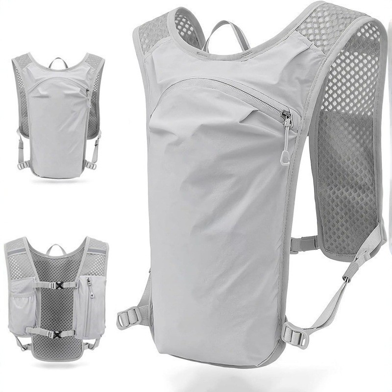 Leichter, atmungsaktiver draussen-Sport-Rucksack, elastische Trinkweste, Wasserbeutel-Pack für Radfahren, Laufen, Wandern, Marathon-.: schwarze farbe