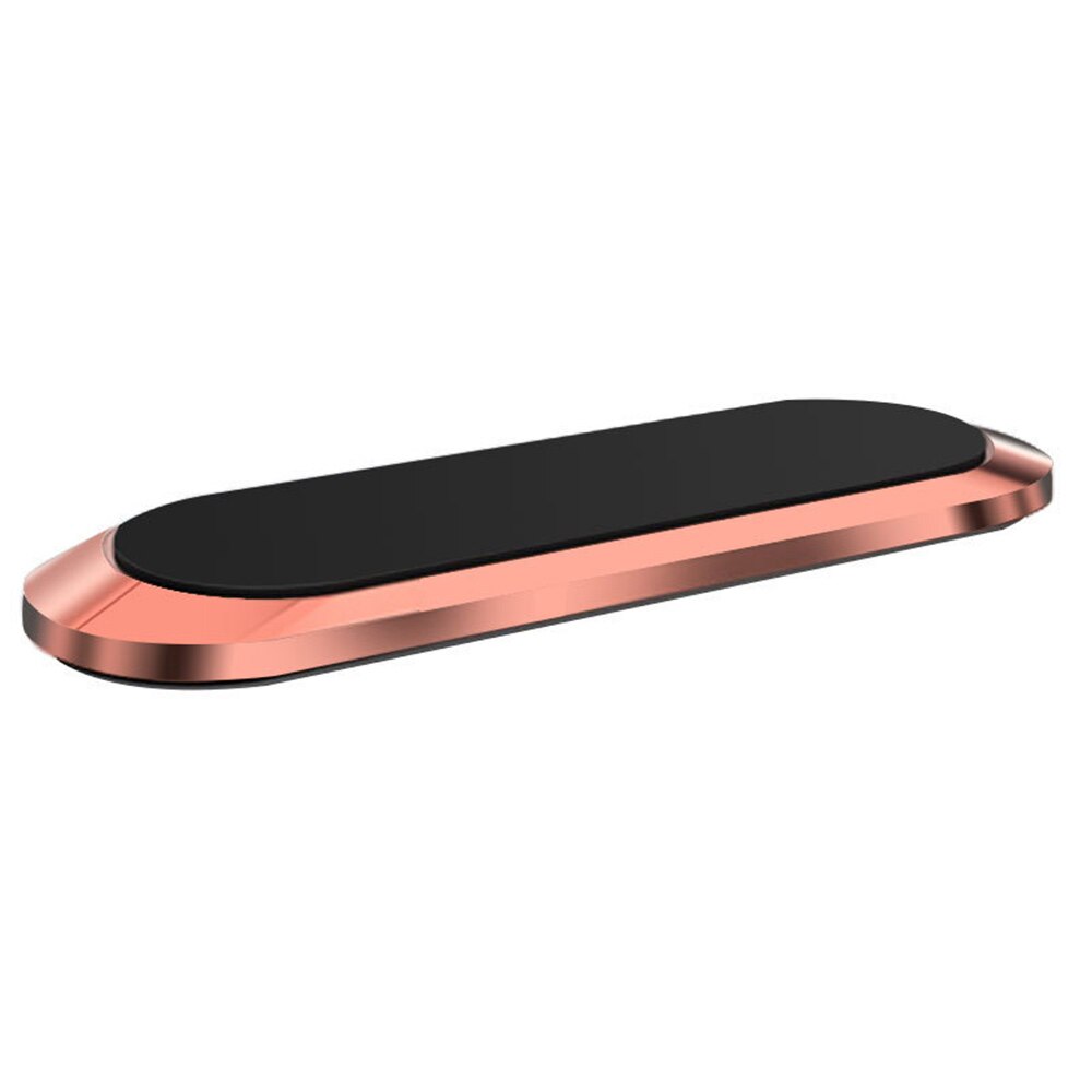 Magnetic phone holder Navigation bracket for car Dashboard Mini Strip Shape Stand 360° rotation Magnet GPS Car Mount for iphone: Rose gold