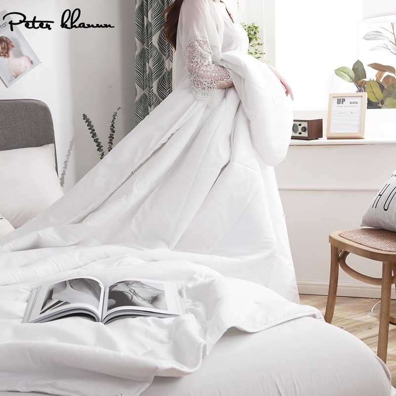 Hvid dyne seng quilt blød dyne fuld tvilling queen king size aircondition letvægts dyner indsats hypoallergen anti-mide