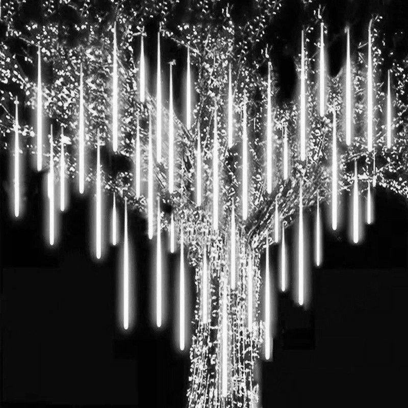LED Meteor Shower Rain Lights Waterproof Falling Raindrop Fairy String Light for Christmas Party Patio Decor 30CM 50CM