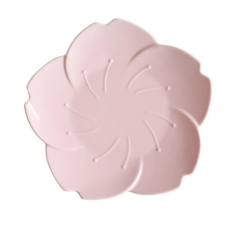 1 pièces en céramique dîner ensemble rose cuisine vaisselle assiettes fleur forme Chili Sauce plat en plastique assiettes