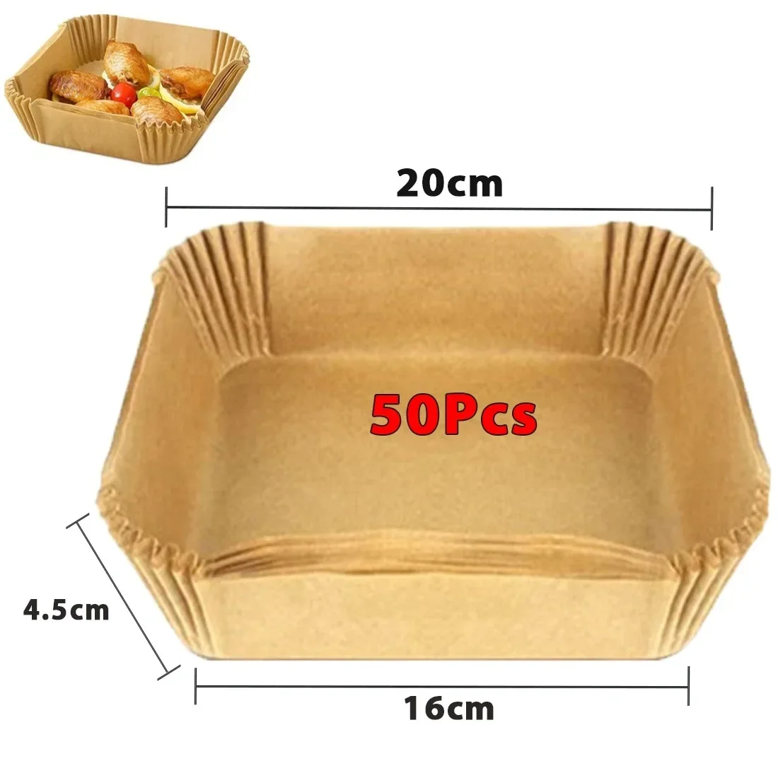 Acessórios de cozinha de ar fritadeira gadgets de cozinha utensílios de papel descartáveis pastelaria suprimentos de cozimento acessório bakeware barra de jantar: Bege