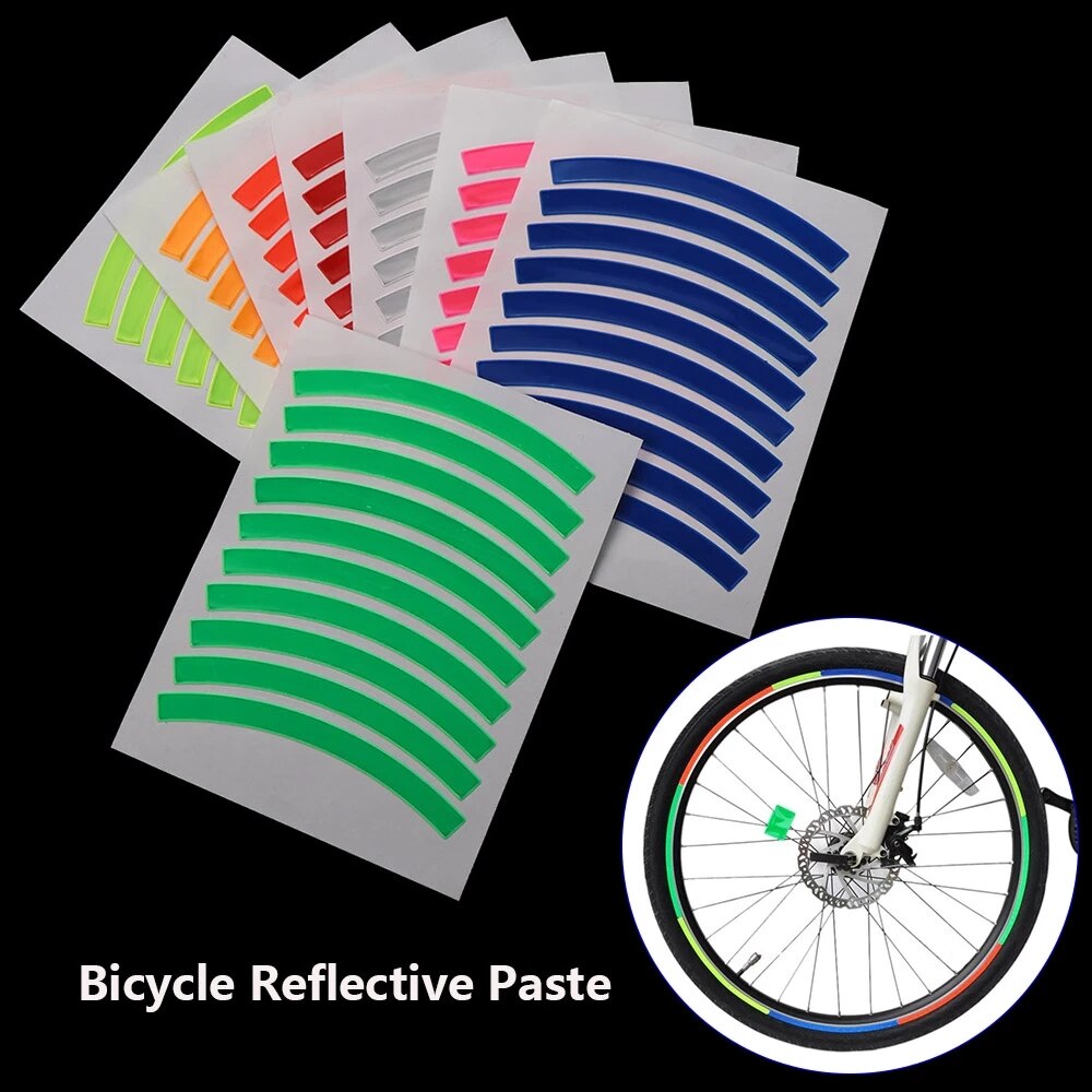 Calcomanías reflectantes para rueda de bicicleta de equilibrio para niños, pegatinas de seguridad, accesorios para bicicleta, 10 Uds.