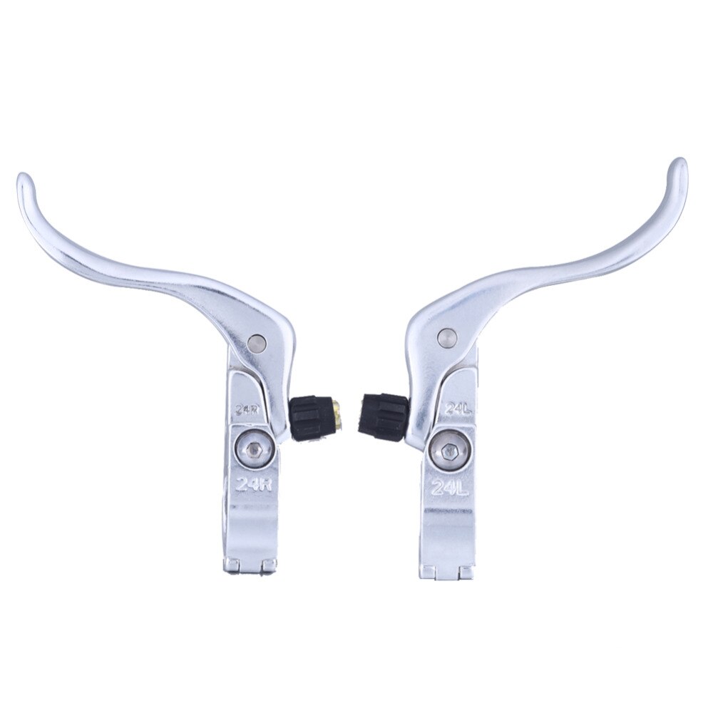 1 Pair Aluminum MTB Bike Bicycle Brake Lever Racing Brake 24mm/26mm/32mm for Road Bike Brake Levers Hinged Clamp Size