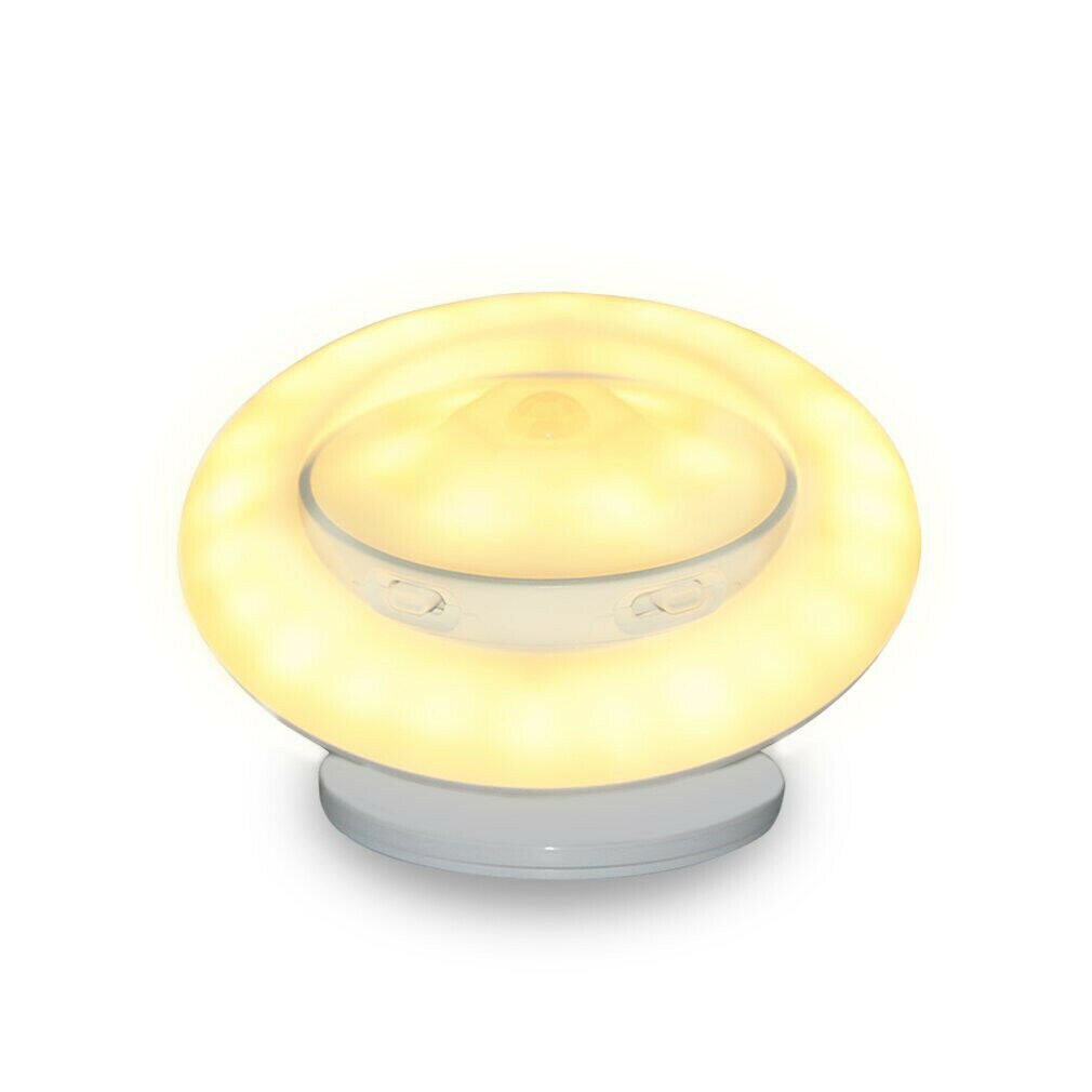 Ufo Motion Sensor Night Light Children 360 Degree Rotating Lamp Sensor Luminaire Baby Lamp Battery Powered Led: Warm Light