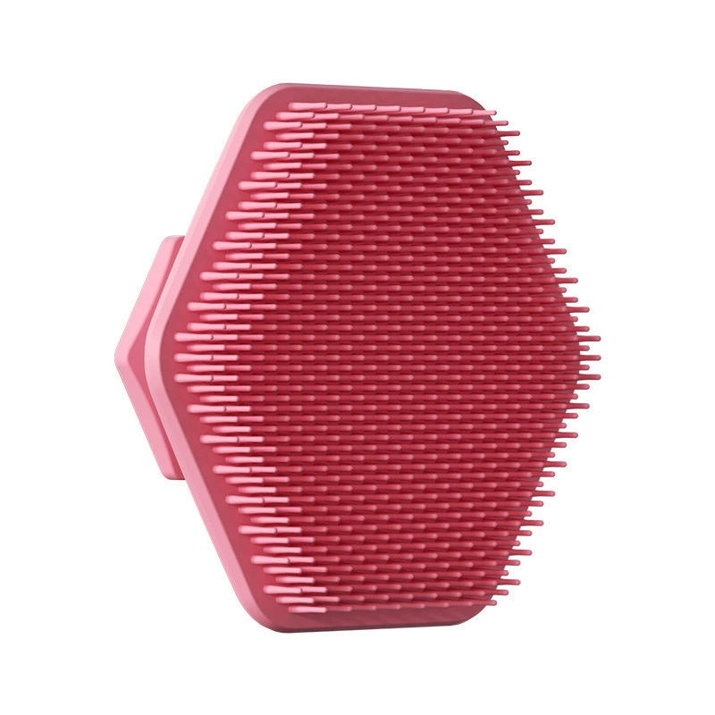 Escova de limpeza facial de silicone, purificador de rosto em miniatura para homens, limpeza profunda, massagem facial, limpador de rosto, silicone: Rosa