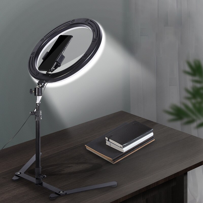 Fotografie Verlichting Vullen Ring Licht Lamp Telefoon Ringlicht Statief Stand Foto Led Selfie Met Bluetooth