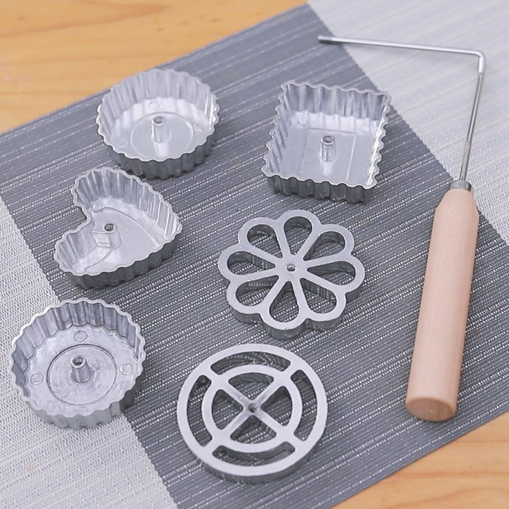 6 st tårttryck bakform kex desserttillverkare våffelmodell set baktillbehör gör-det-själv dekorera tårtbakningstillbehör
