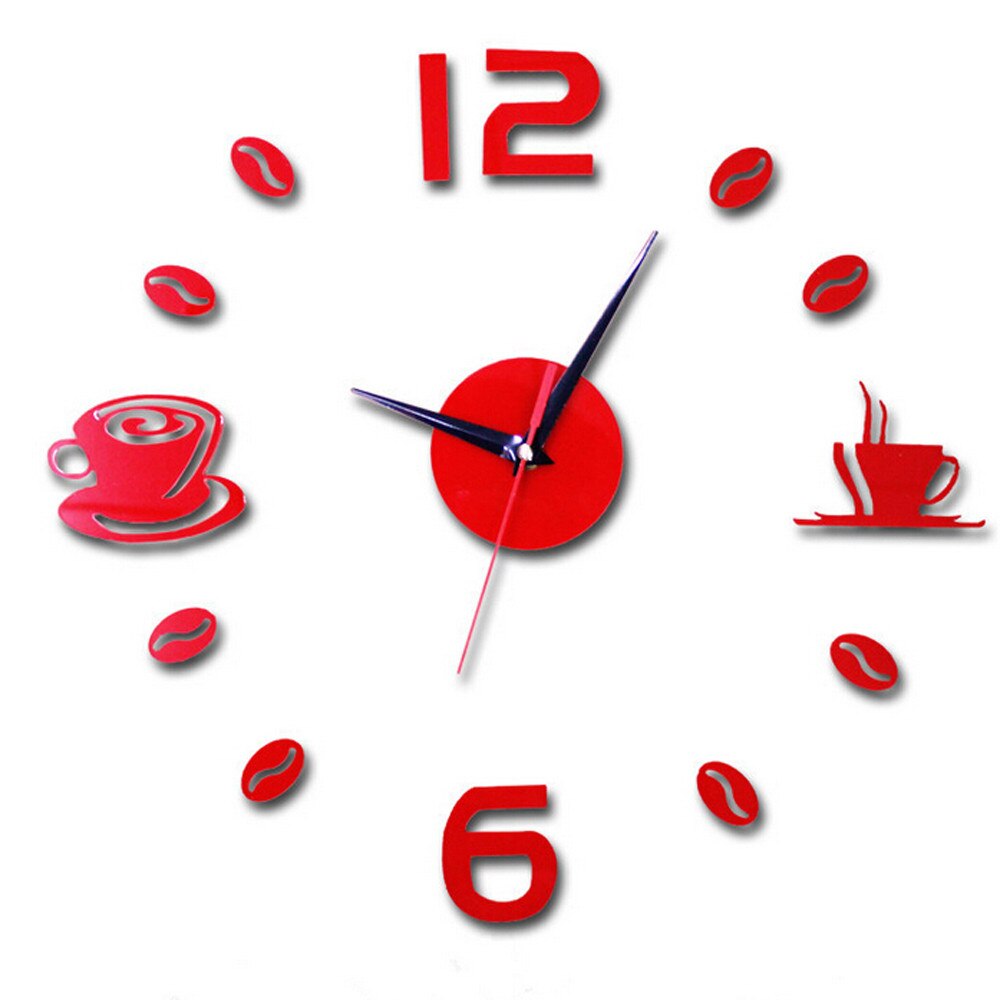 Alarm Clock Acrylic DIY Self Adhesive Interior Wall Decoration Clocks Radio Reveil Avec Projection
