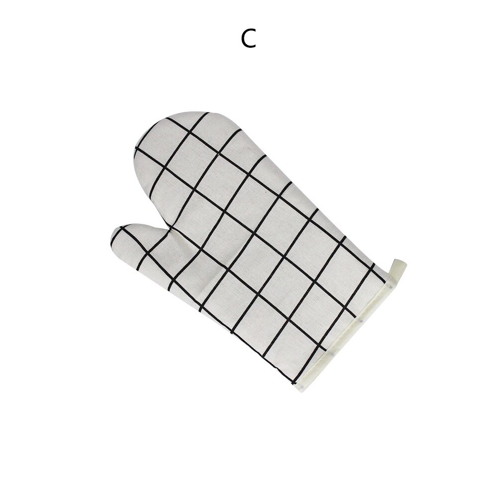 Guante de algodón para el horno guantes antideslizantes aislantes antideslizantes para cocina guante de horno microondas: C