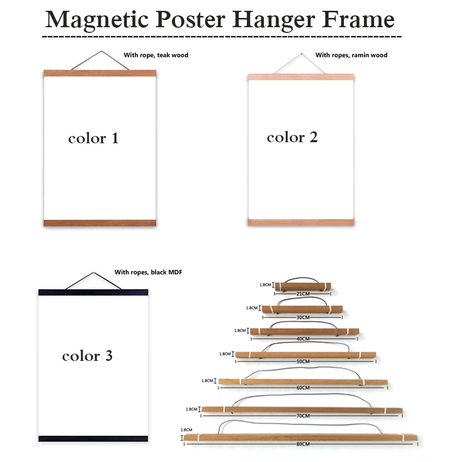 A3 a4 maten canvas schilderij magnetische houten hanger houten lijst fotolijst canvas posterlijst kunsthanger kerstdecoratie
