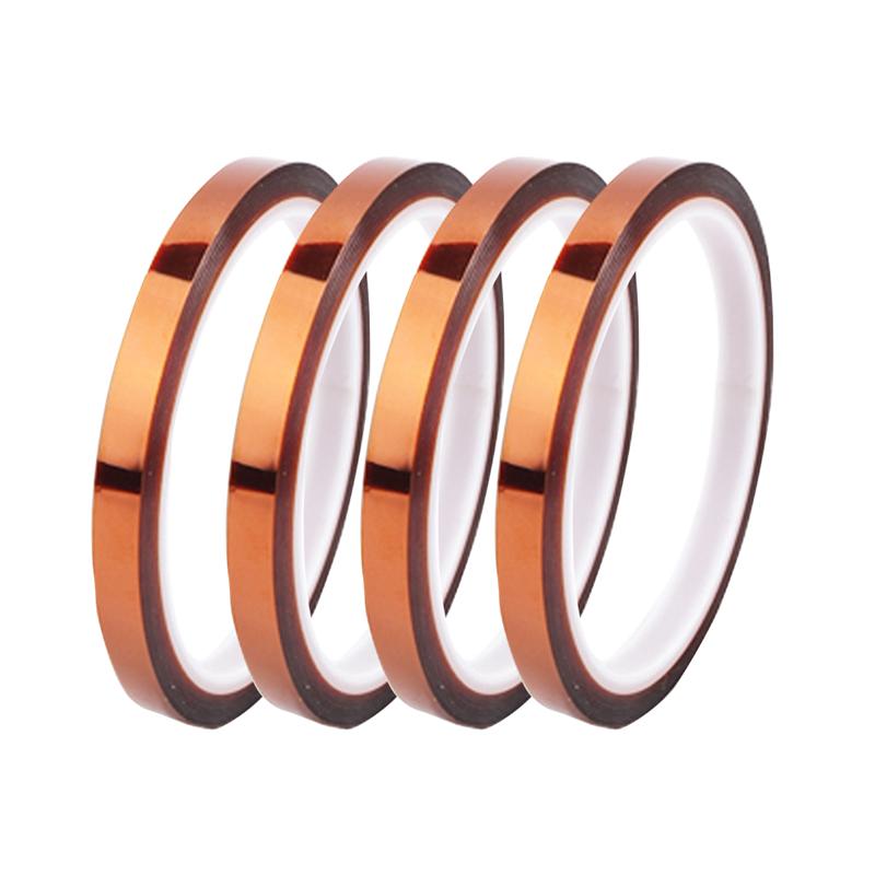 4 Rolls Hittebestendig Tape Multi-Purpose Duurzaam Nuttig Polyimide Tape Band Voor Masking Solderen Splicing Draden