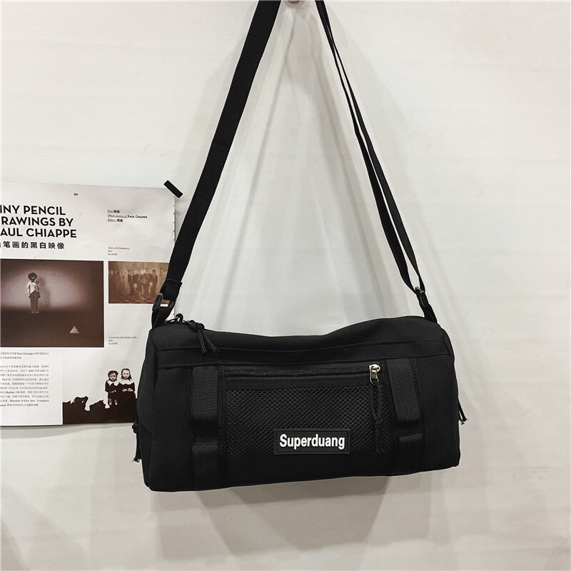 Messenger Bag Couple Original Uoct.all Tooling Style Bag Street Personality Girl Versatile Function Bag Shoulder Bag Ins Style: Black