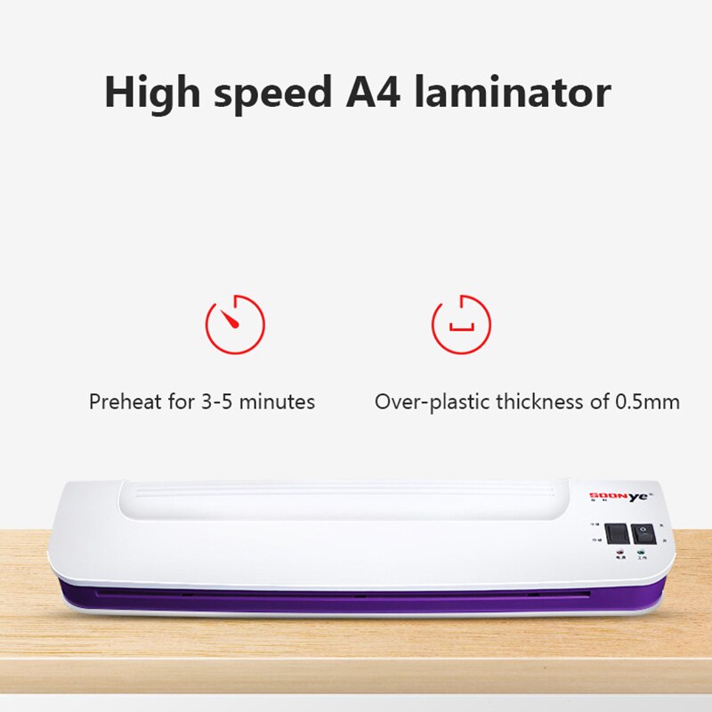 A4 Laminate Office And Composite Machine Suitable For File Photos Plasticizer Packaging Plastic Film