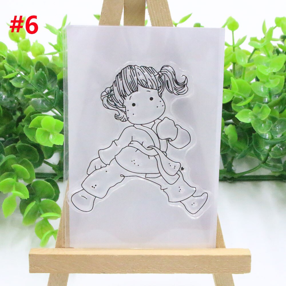 cachet en Silicone Transparent pour fille, Scrapbooking, décoration d'album Photo de bricolage, cartes en papier, artisanaux faits à la main: 6
