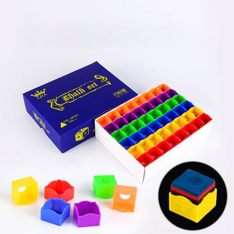 Colorful 144 Pieces Per Box Plastic Billiard Chalk Holder Billiards Snooker Accessories China