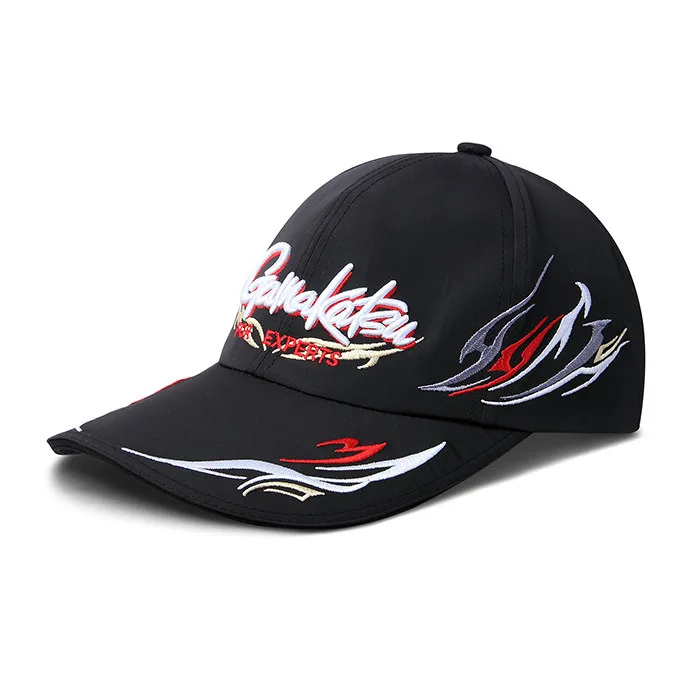 Gamakatsu Vishoed Met Clip Winddichte Zonnebrandcrème Emmer Hoeden Ademende Baseballpet Heren Buiten Vochtafvoerende Pet: Black