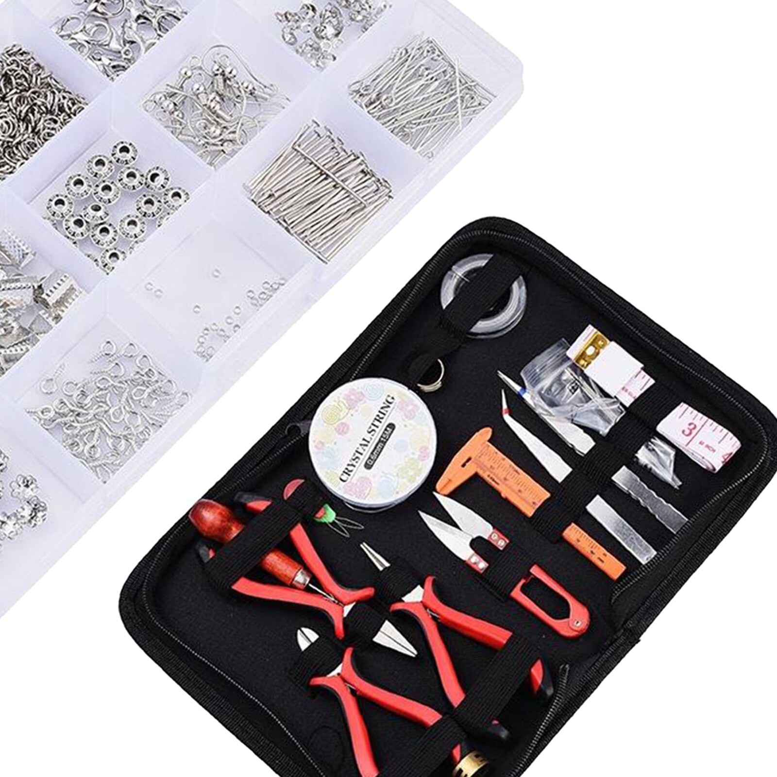Bracelet Making Tools Kit Jewelry Findings Box Beads Supplies Kit Jewelry