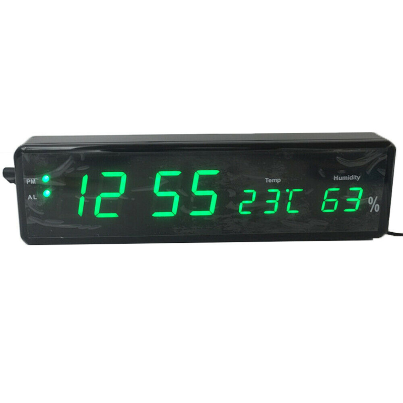 Dreamburgh Modern LED Display Alarm Clock Time Temperature Humidity Electronic Desktop Digital Table Clocks Home Decoration