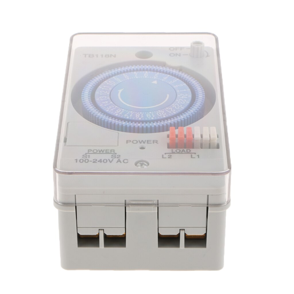 Daily 24-Hour Timer Switch Chronometry Timer Mechanical Analogue Timer with Cover AC 100V-240V