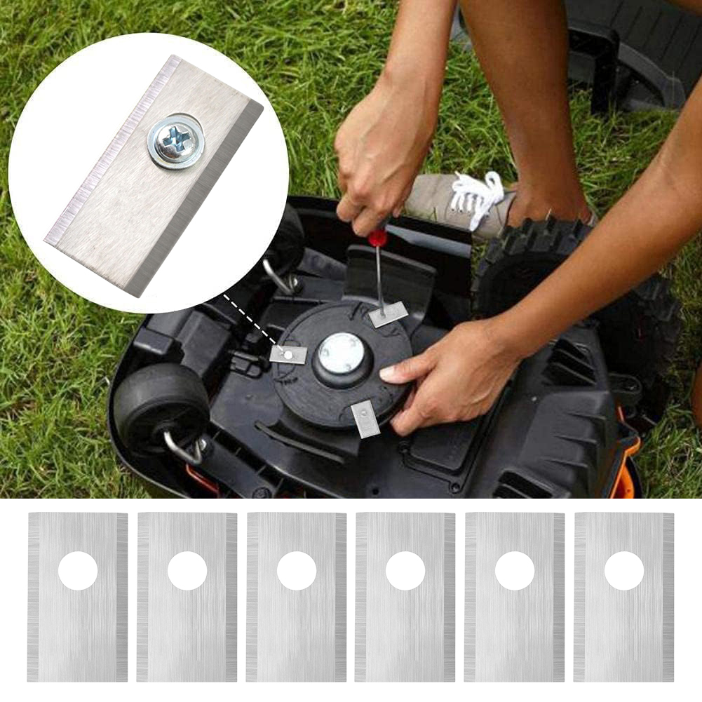 Blades Replacement Stainless Steel Lawn Mower Cutting Blade Set Robot Mower Replacement Blade for Worx Landroid Lawn Mowers