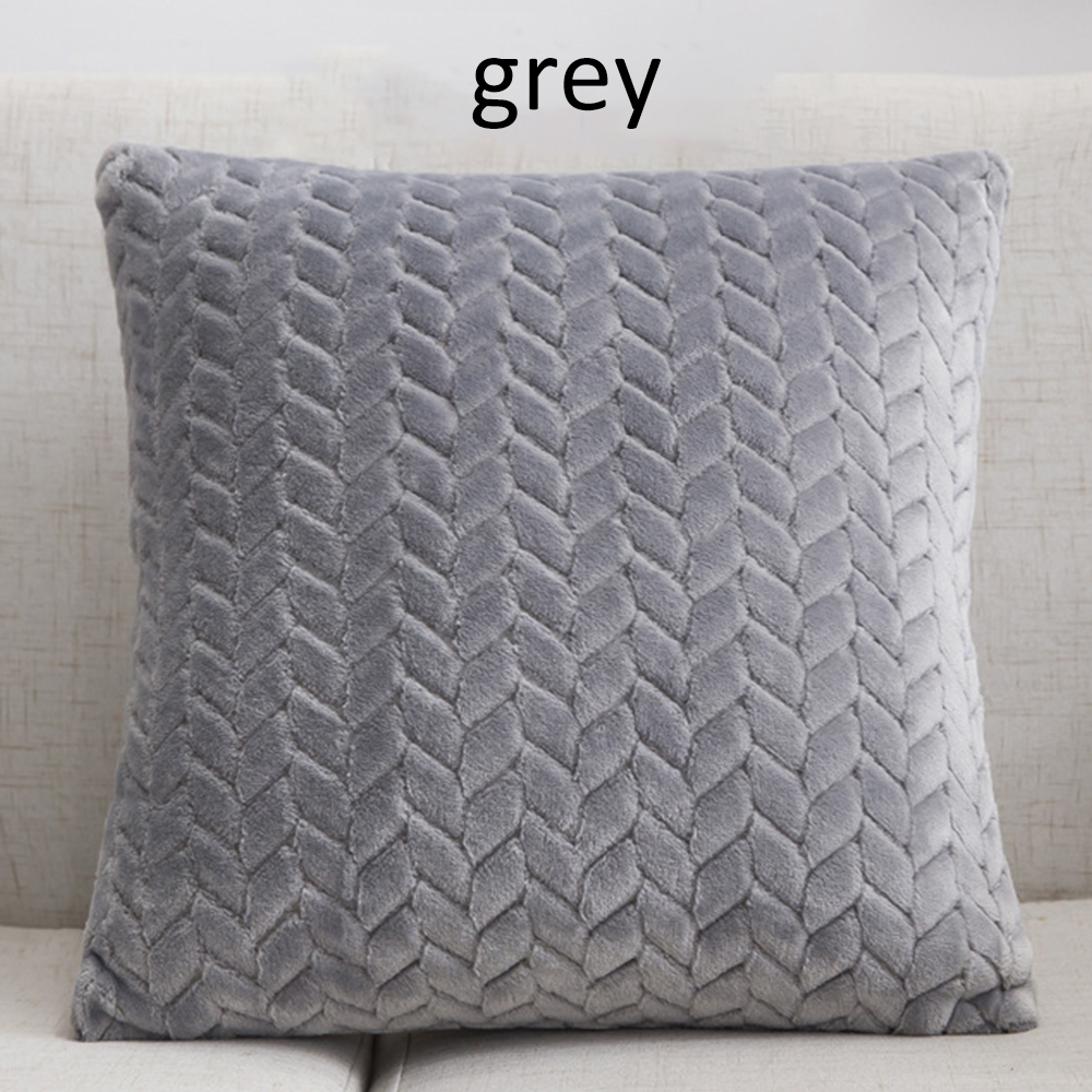 Boho stil handgjort kuddfodral plysch blå diamant med söt cirkel marockansk färgglada kuddfodral 45 x 45cm hem dekorativa: Grå