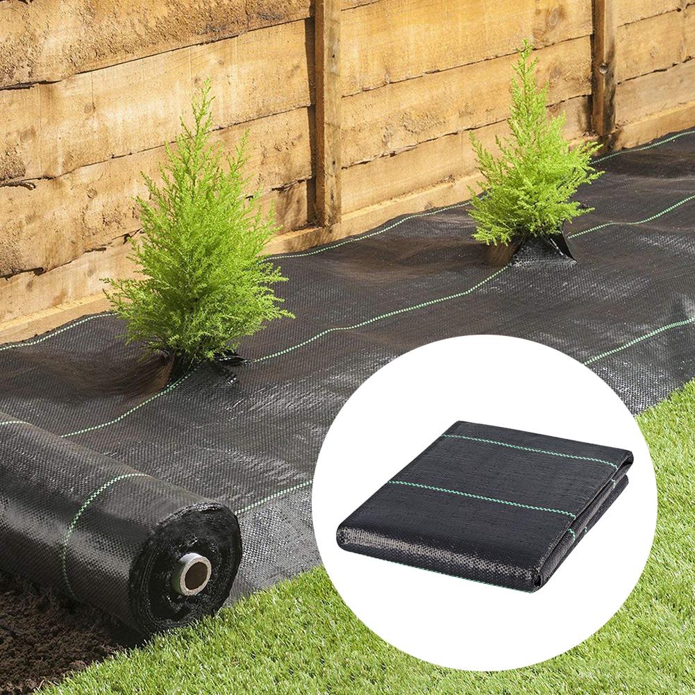 Tela Permeable ecológica para deshierbe, huerto de jardín, PE, alfombrillas anticésped, invernadero, tela barrera contra malas hierbas, cubierta de plantas