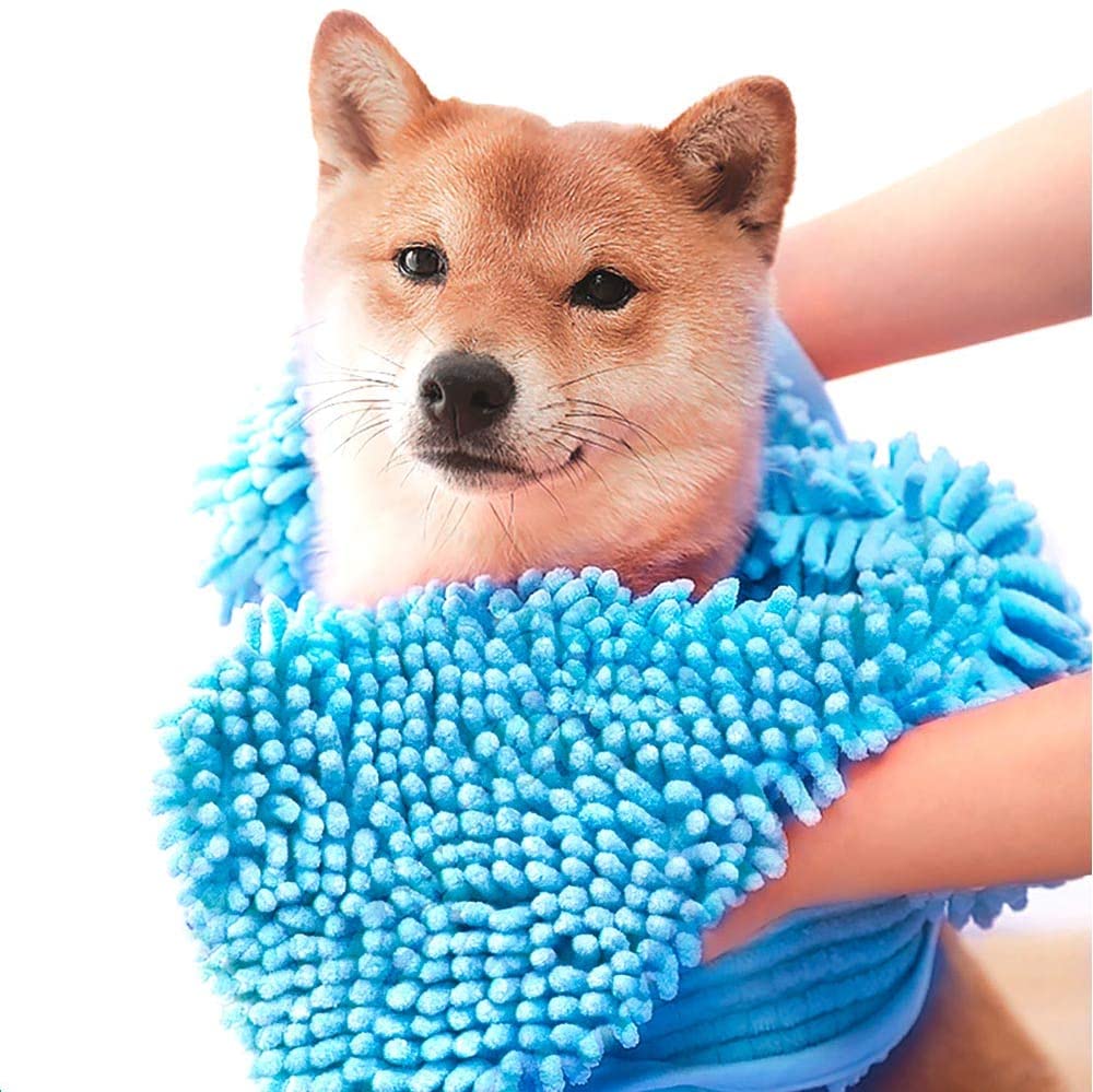 Cat Dog Bath Microfiber Strong Absorbing Water Chenille towel Dry Hair Dog Towels Blanket 3 Sizes For Small Medium Large Dogs