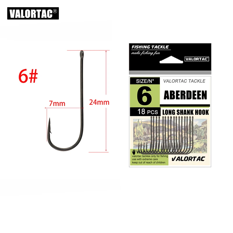 Anzuelo de pesca Aberdeen para pesca con cebo vivo, lombriz, sangre, camarones usados, anzuelos de caña larga para pescar