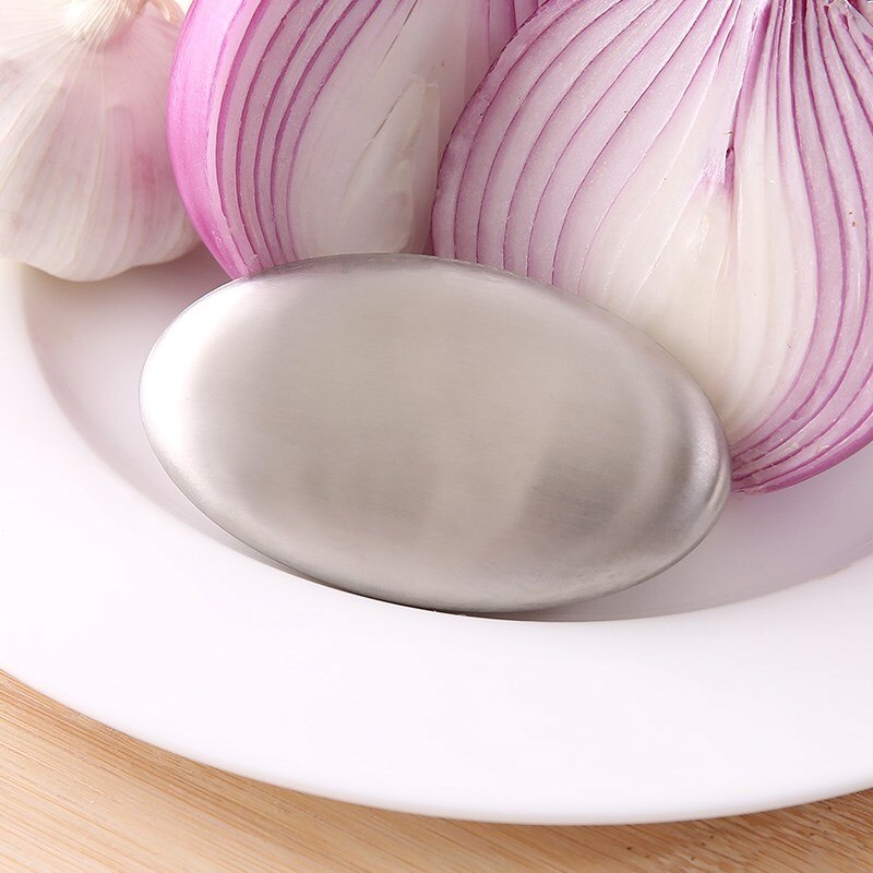 Stainless Steel Soap - Oval Shape Deodorize Smell from Hands Retail Magic Eliminating Odor Kitchen Bar
